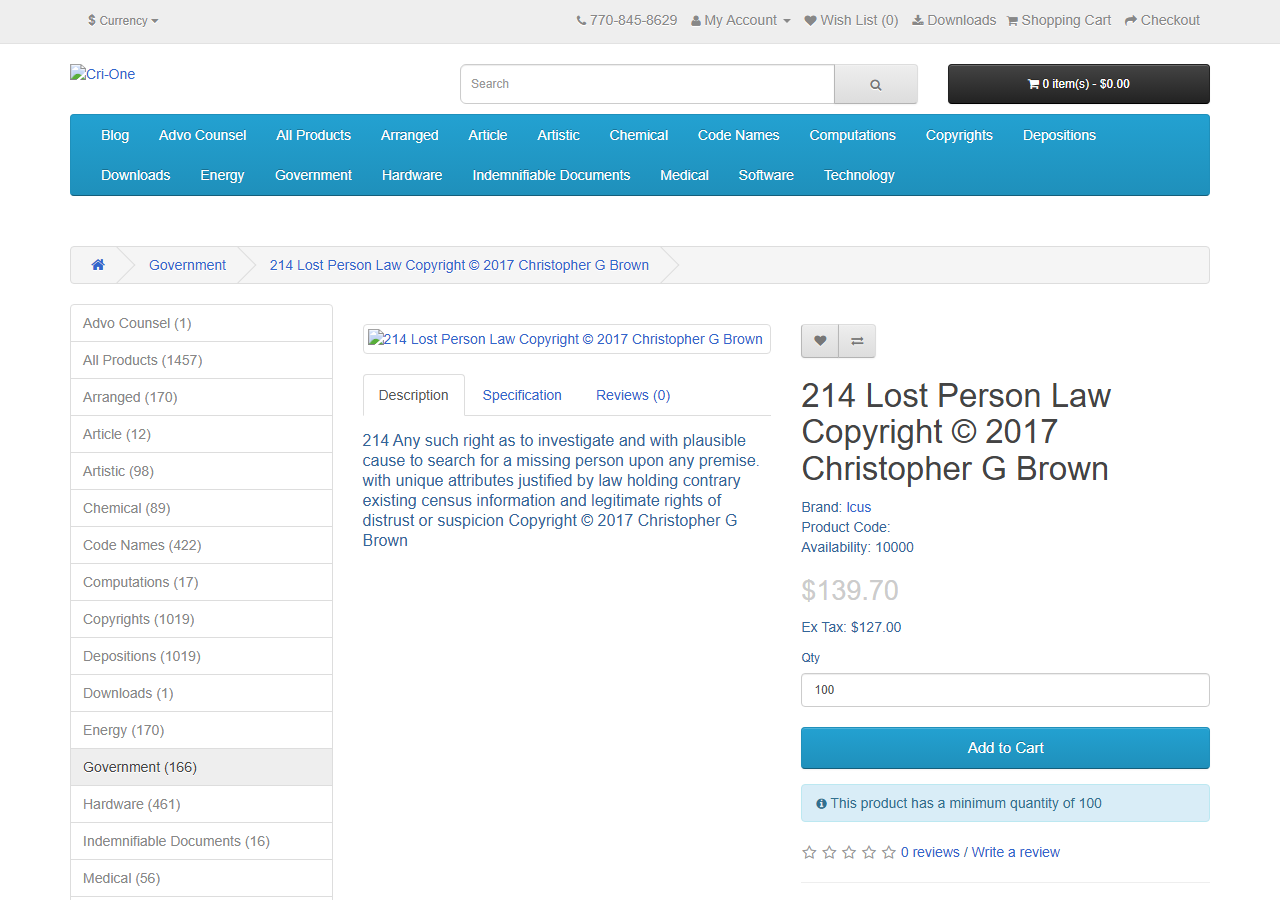 2017-02-25 — cri-one.com/index.php?route=product/product&path=14&product_id=217