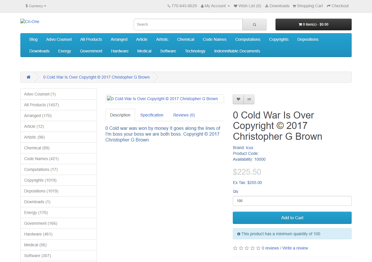 2017-02-26 — cri-one.com/index.php?route=product/product&path=2&product_id=1