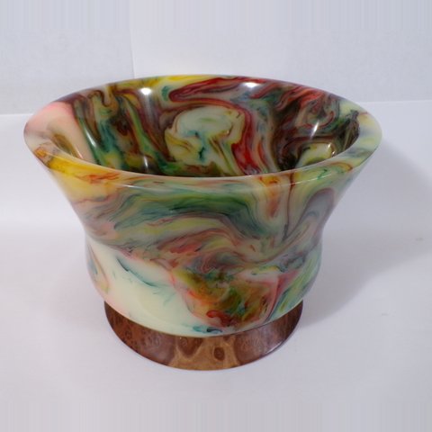 Turned resin and wood bowl 2 by Christopher Gabriel Brown