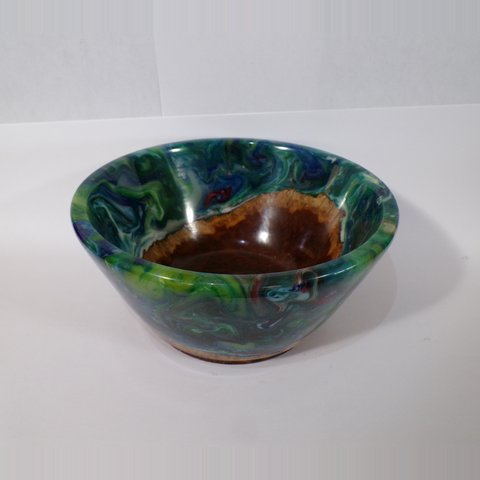 Turned resin and wood bowl 5 by Christopher Gabriel Brown
