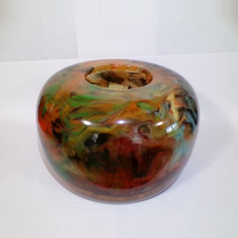 Turned resin and wood bowl 7 by Christopher Gabriel Brown