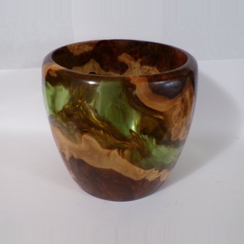 Turned resin and wood bowl 10 by Christopher Gabriel Brown