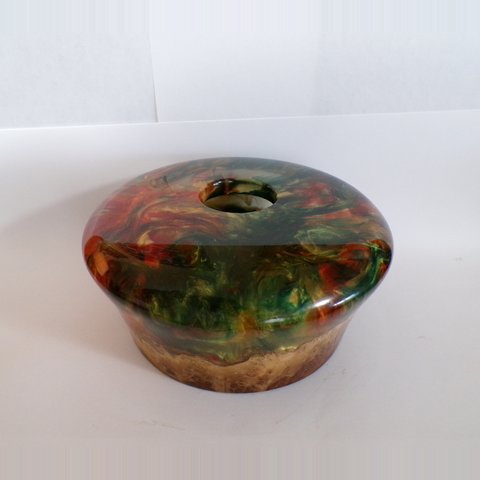 Turned resin and wood bowl 13 by Christopher Gabriel Brown