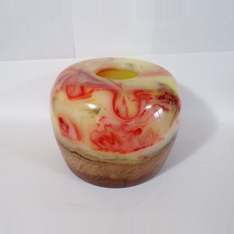 Turned resin and wood bowl 24 by Christopher Gabriel Brown