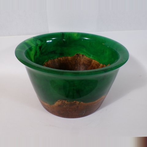 Turned resin and wood bowl 29 by Christopher Gabriel Brown