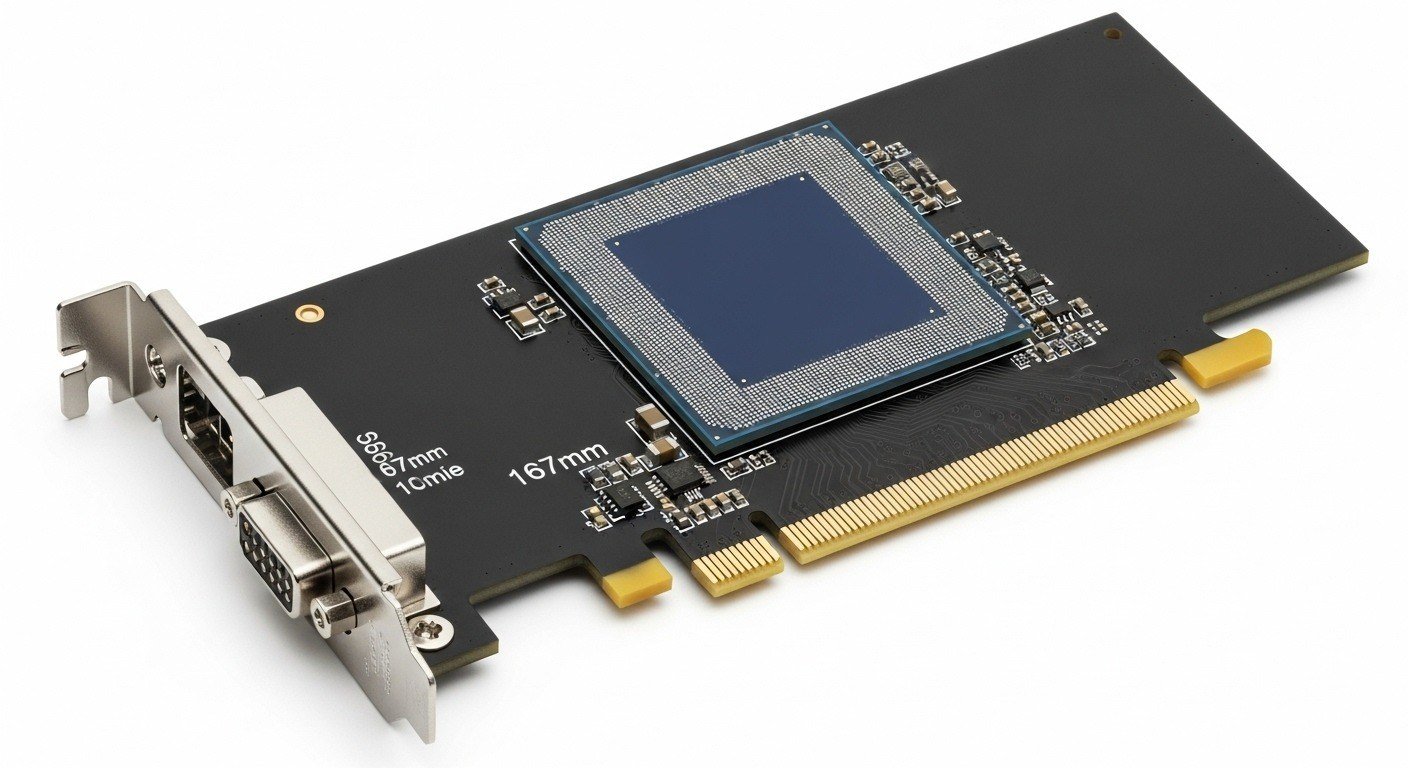 PCIe accelerator card with a large compute die