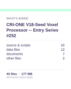 CRI-ONE V18-Seed Voxel Processor -- Entry Series #252