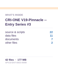 CRI-ONE V19-Pinnacle -- Entry Series #3