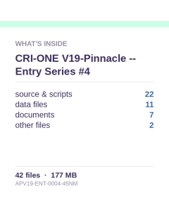CRI-ONE V19-Pinnacle -- Entry Series #4