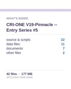 CRI-ONE V19-Pinnacle -- Entry Series #5