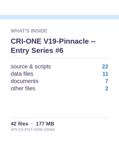 CRI-ONE V19-Pinnacle -- Entry Series #6
