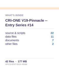 CRI-ONE V19-Pinnacle -- Entry Series #14