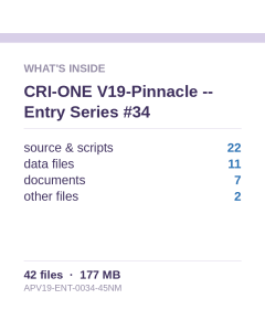 CRI-ONE V19-Pinnacle -- Entry Series #34