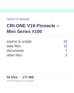 CRI-ONE V19-Pinnacle -- Mini Series #100