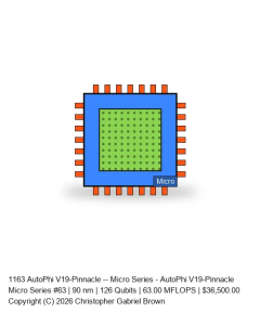 AutoPhi V19-Pinnacle -- Micro Series #63