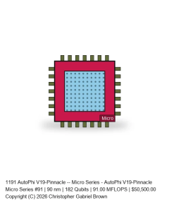 AutoPhi V19-Pinnacle -- Micro Series #91