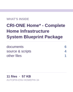 CRI-ONE Home* - Complete Home Infrastructure System Blueprint Package
