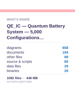 QE_IC — Quantum Battery System — 5,000 Configurations (Self-Recharging Power-from-Power)