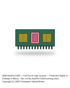 AutoPhi CS50 — Full Use & Copy License (Tier 3) — Production Rights to Embody in Silicon