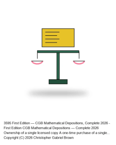 First Edition — CGB Mathematical Depositions, Complete 2026 (Copy Ownership)