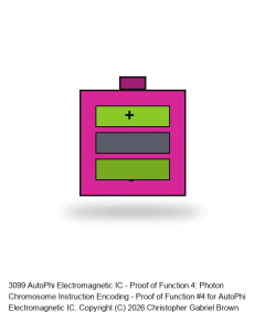 AutoPhi Electromagnetic IC - Proof of Function 4: Photon Chromosome Instruction Encoding