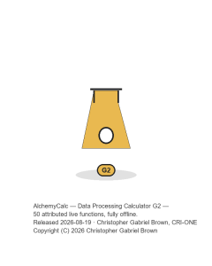 Alchemy Data Processing Calculator G2