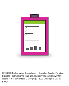 CGB Mathematical Depositions — Complete Proof of Function Package (10 docs)