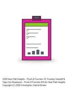 New Path Heights - Proof of Function 10: Foundry Handoff & Tape-Out Readiness