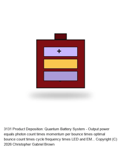 Product Deposition: Quantum Battery System