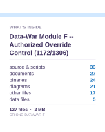 Data-War Module F -- Authorized Override Control (1172/1306)