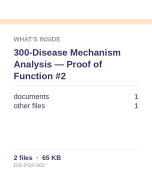 300-Disease Mechanism Analysis — Proof of Function #2