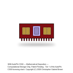 AutoPhi CS50 — Mathematical Deposition (Tier 1) — Computational-Storage Chip, Patent Pending