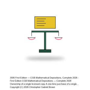 First Edition — CGB Mathematical Depositions, Complete 2026 (Copy Ownership)