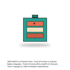 AutoPhi On Demand Three - Proof of Function 9: Quantum Battery Integration (20 Layers)