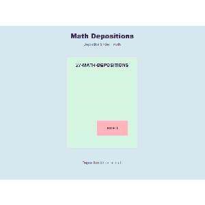 CGB Mathematical Depositions — Evaluation License