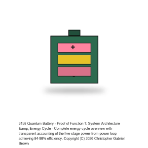 Quantum Battery - Proof of Function 1: System Architecture &amp; Energy Cycle
