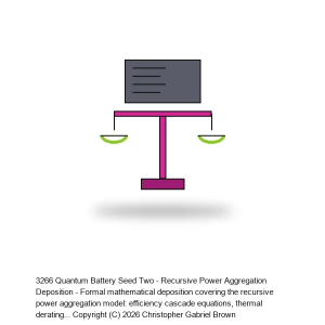 Quantum Battery Seed Two - Recursive Power Aggregation Deposition