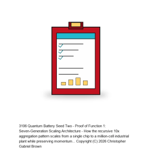 Quantum Battery Seed Two - Proof of Function 1: Seven-Generation Scaling Architecture