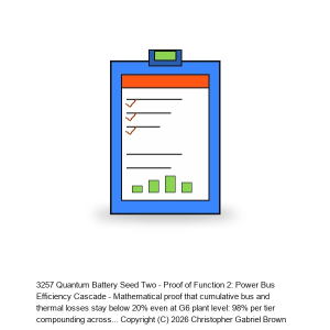 Quantum Battery Seed Two - Proof of Function 2: Power Bus Efficiency Cascade