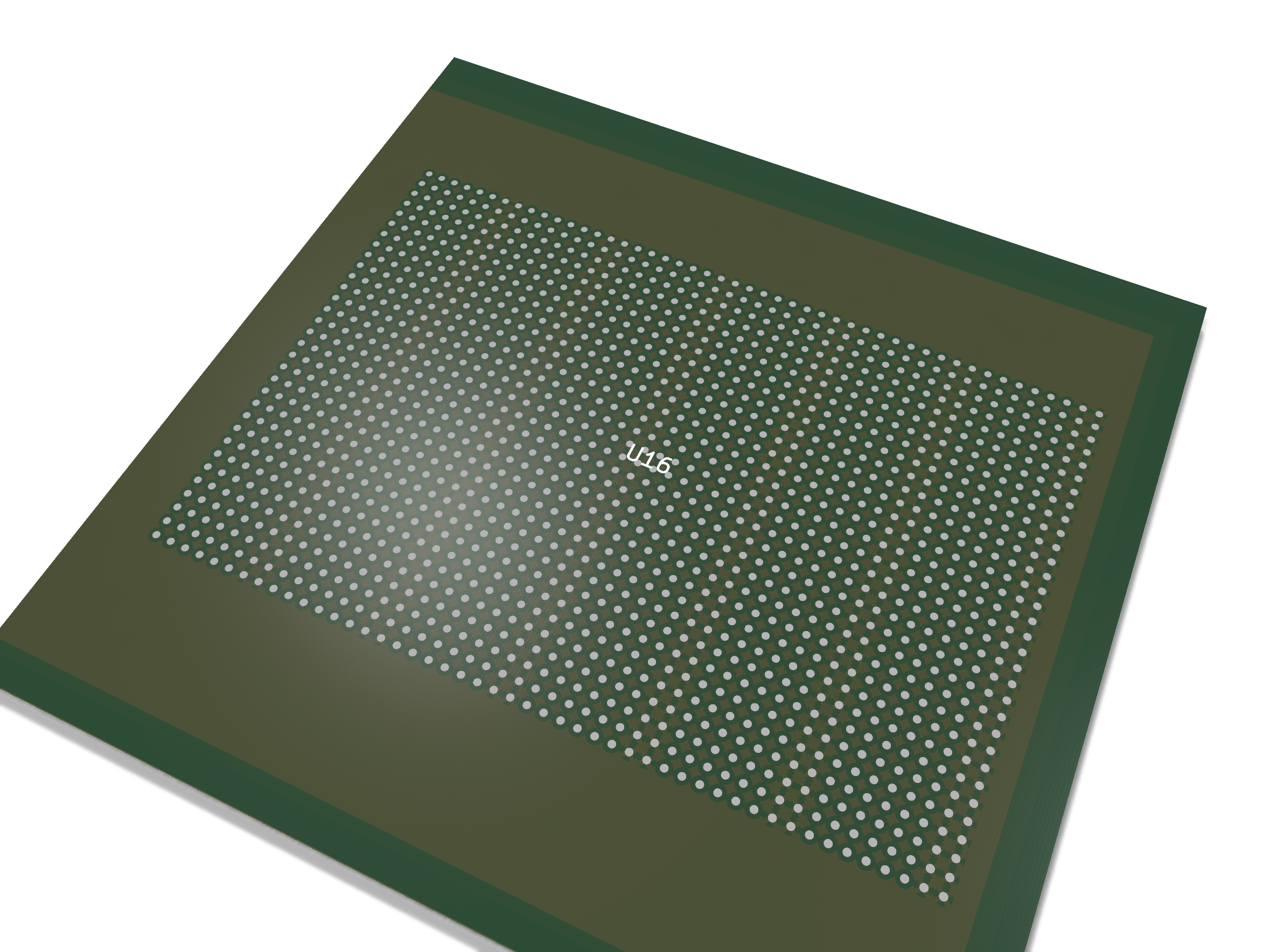 AutoPhi 1536 Escape Interposer — isometric render